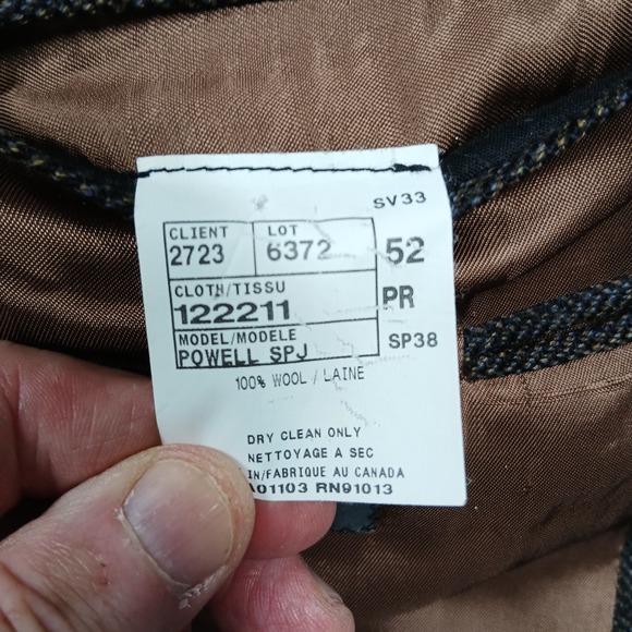 Austins Big & Tall Men's 52R Brown 100% Wool Blazer Sport Coat Canada - Picture 7 of 10